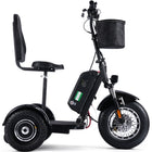 MotoTec Electric Trike 48v 900w Lithium—three-wheel scooter with seat, basket, and large tires.