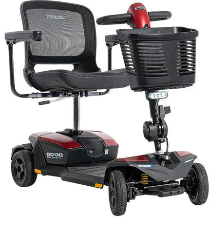 Pride Go Go Endurance AL+ 4-Wheel Scooter Garnet Red